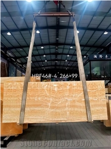 China Resin Yellow Onyx M136 Polished Small Size Slabs Tiles