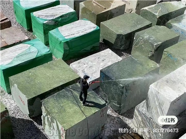 China Verde Pavone Green Marble Polished For Interior Design