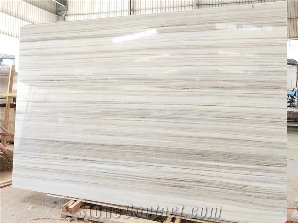 Chinese Crystal Wood Grain Marble Standard Slabs Polished
