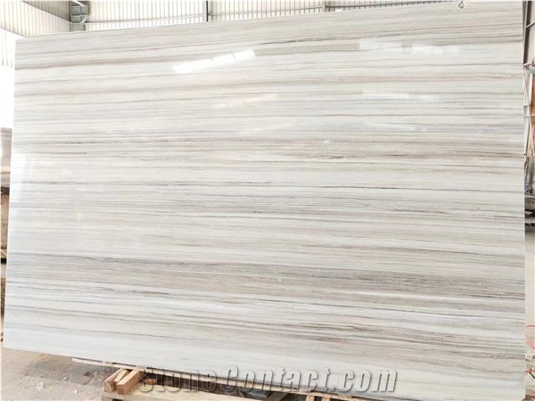 Chinese Crystal Wood Grain Marble Standard Slabs Polished