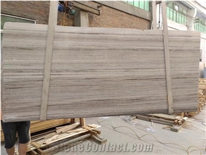 Chinese Crystal Wood Grain Marble Standard Slabs Polished