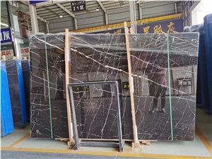 Gold Jade Marble China Portoro Marble Black Stone Slab