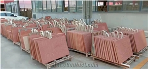 India Agra Red Sandstone Small Size Slabs For Outdoor Design
