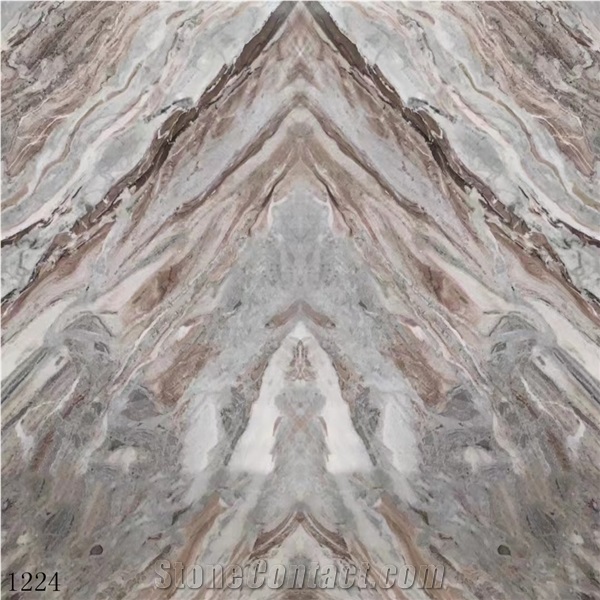 India Fantasy Brown Marble Slabs Polished For Interior Use