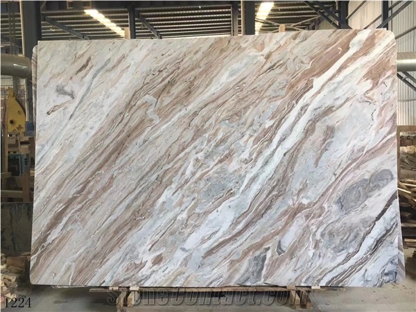 India Fantasy Brown Marble Slabs Polished For Interior Use