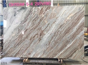 India Fantasy Brown Marble Slabs Polished For Interior Use