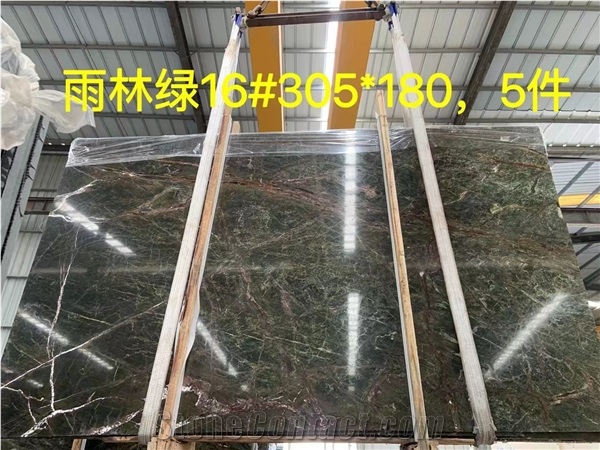 India Rain Forest Marble Big Size Slabs For Interior Design