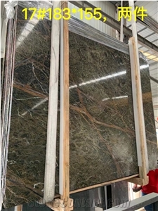 India Rain Forest Marble Big Size Slabs For Interior Design