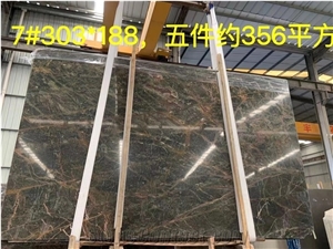 India Rain Forest Marble Big Size Slabs For Interior Design