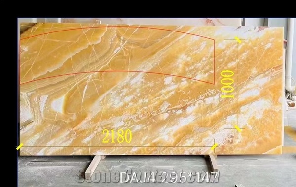 Iran Orange Onyx Polished Large Slabs Tiles For Hallway Use