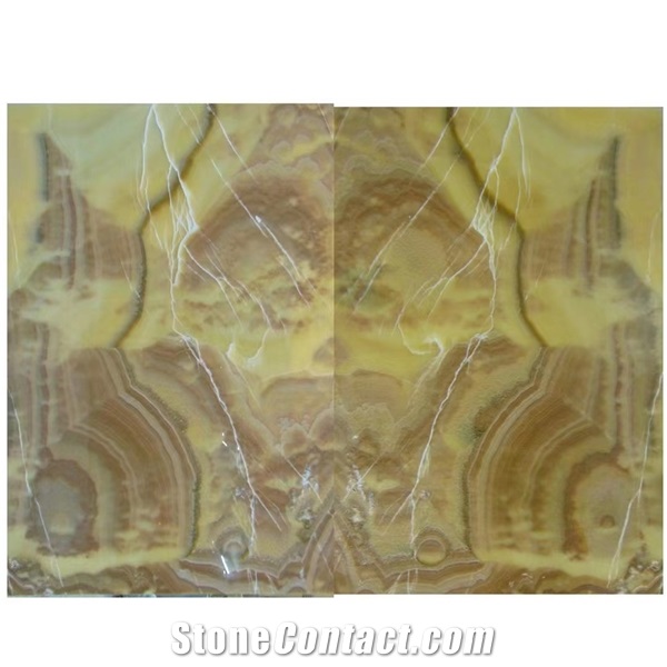 Iran Orange Onyx Polished Large Slabs Tiles For Hallway Use