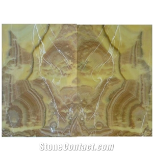 Iran Orange Onyx Polished Large Slabs Tiles For Hallway Use