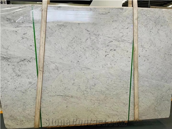 Italy Bianco Carrara D Large Size Slabs Polished For Outdoor