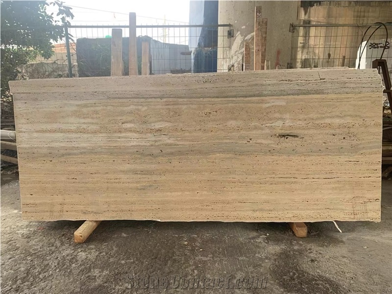Italy Roman Silver Travertine Fosse Travertino Slab Tile