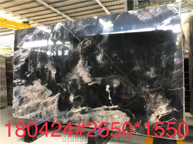 Mojinsha Mystic River Marble Mystiq Black Slab For Wall