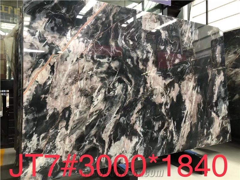 Mojinsha Mystic River Marble Mystiq Black Slab For Wall