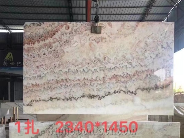Pakistan Rainbow White Onyx Polished For Living Room Use