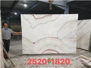 Pakistan Rainbow White Onyx Polished For Living Room Use