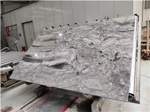 Silver Breccia Marble Fantasy Breccia Grey Slab For Decor