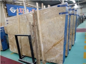 Turkey Golden River Marble Yellow Small Size Slabs Polished