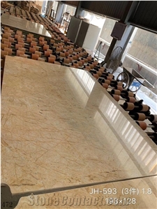Turkey Golden River Marble Yellow Small Size Slabs Polished