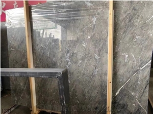 Turkey Silver Sky Marble Grey Large Size Slabs Tile Polished