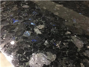 Ukraine Volga Blue Granite Small Size Tiles Polished 2.0Cm