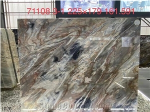 Yinxun Palissandro Marble Myanmar Lafite Slabs Bookmatched
