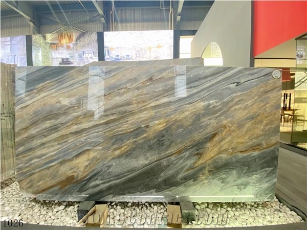 Yinxun Palissandro Marble Myanmar Lafite Slabs Bookmatched