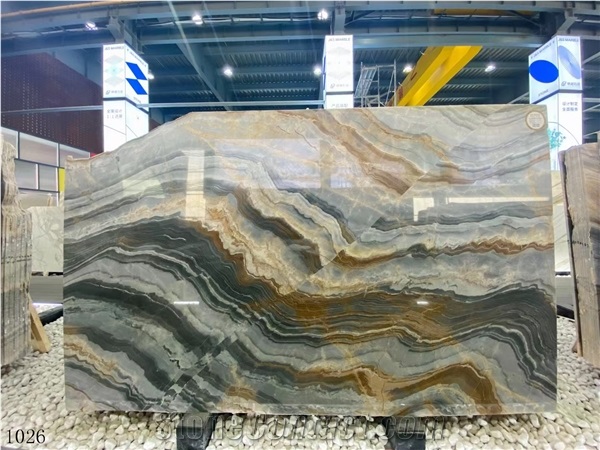 Yinxun Palissandro Marble Myanmar Lafite Slabs Bookmatched