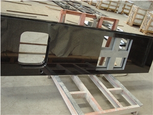 Black Galaxy Granite Slabs For Kitchen Countertops