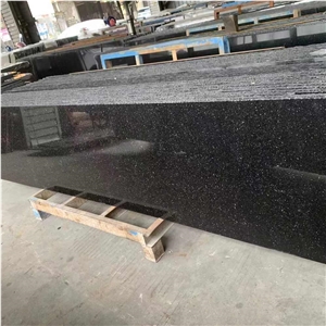 Black Galaxy Granite Slabs For Kitchen Countertops