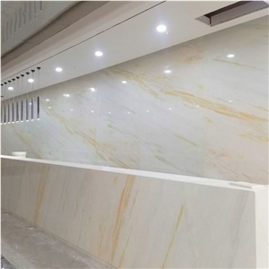 China White Cloud Marble Reception Counters