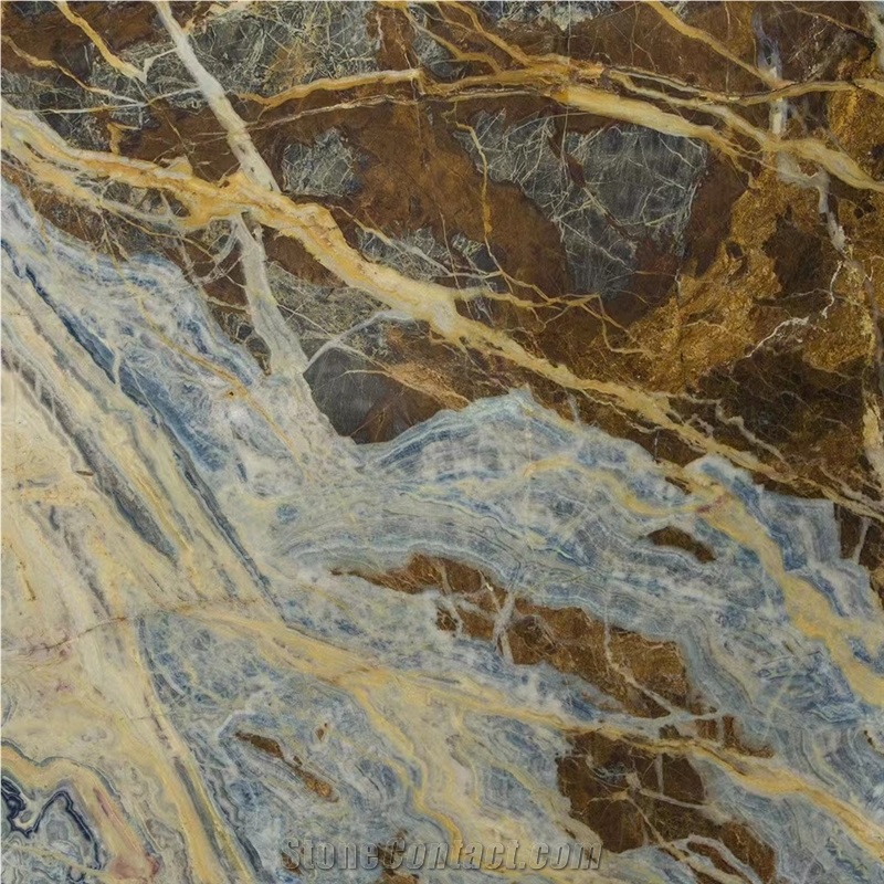 GOLDTOP High Grade Blue Jeans Marble Slab For Vanity Tops