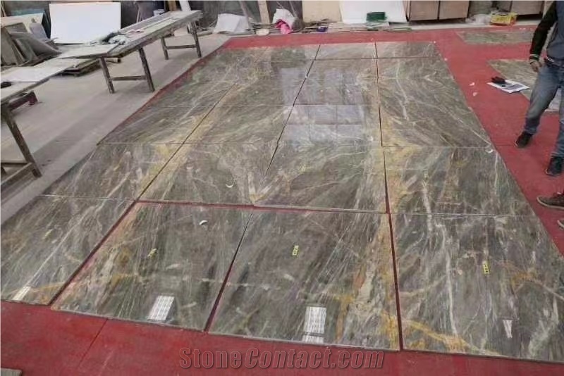 GOLDTOP ODM/OEM Nuvolato Etrusco Marble Slab