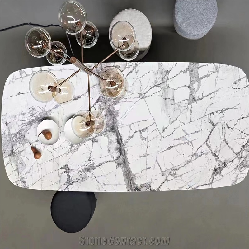 GOLDTOP ODM/OEM Winter River Snow Marble Table Tops