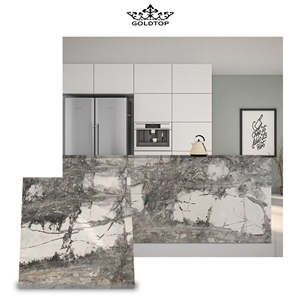 GOLDTOP ODM/OEM Winter River Snow Marble Table Tops