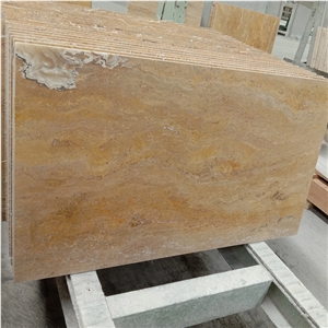 GOLDTOP OEM/ODM Golden Yellow Travertine Tiles