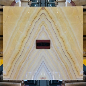 High Quality Advance Sense Peach Onyx Slabs For Wall