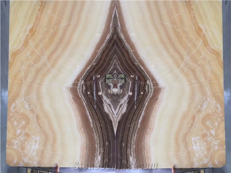 High Quality Advance Sense Peach Onyx Slabs For Wall