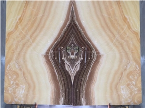 High Quality Advance Sense Peach Onyx Slabs For Wall