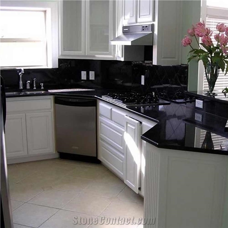 Home Use Indian Black Granite For Kitechen Countertops