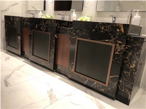 Modern Style Surface Black Gold Marble Sculptures