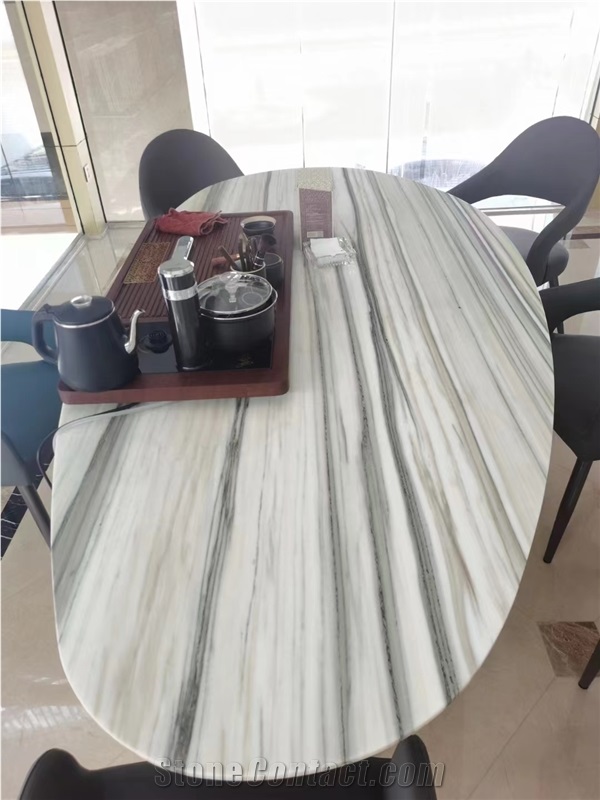 Modern Style With Veins Striped Calacatta Marble Slabs