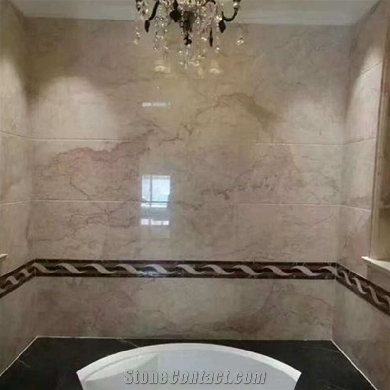 Natural Stone Floor Tiles Grey  Cream Rose Marble