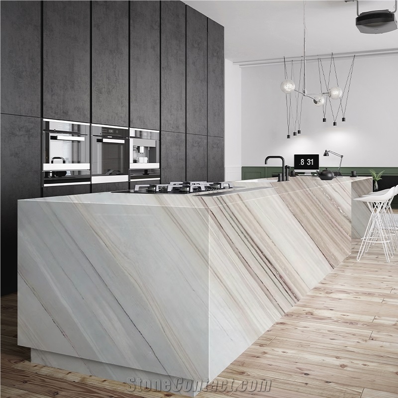 Nice Polished Natural Marble Palissandro Chiaro Countertop