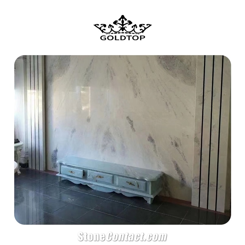 Sky Blue Lumen Blue Marble Slab For Tv Background