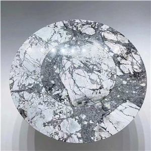 Winter River Snow Marble For Coffee Table
