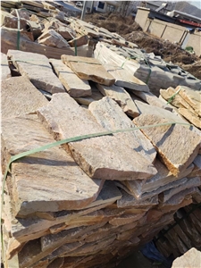 Yellow Quartzite Crazy Paving Stone Handcut