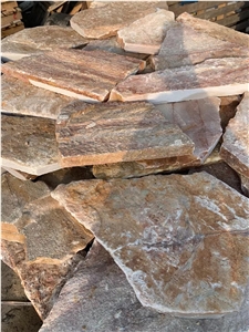 Yellow Quartzite Crazy Paving Stone Handcut
